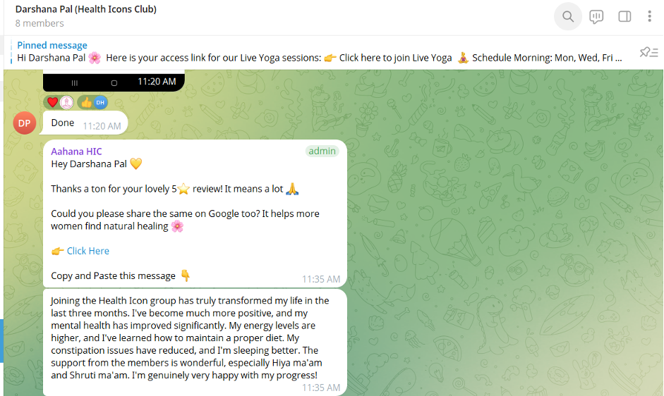 Client testimonial