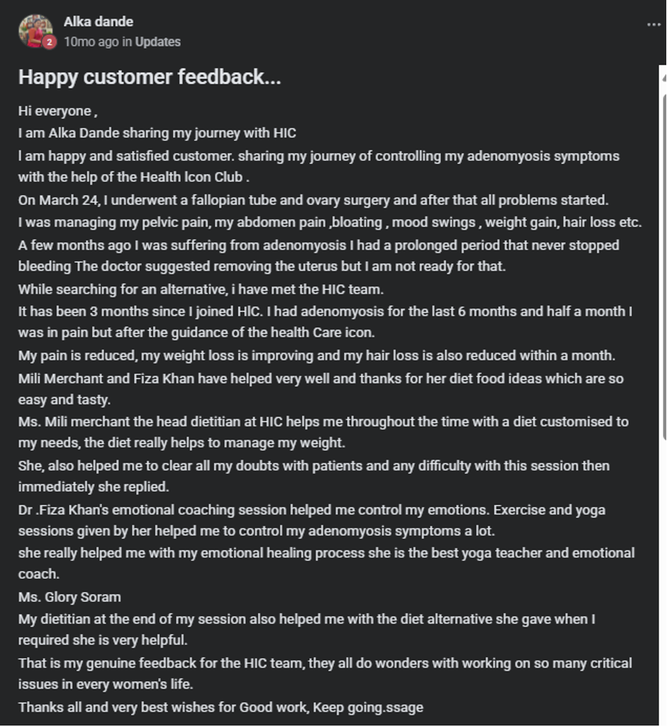 Client testimonial