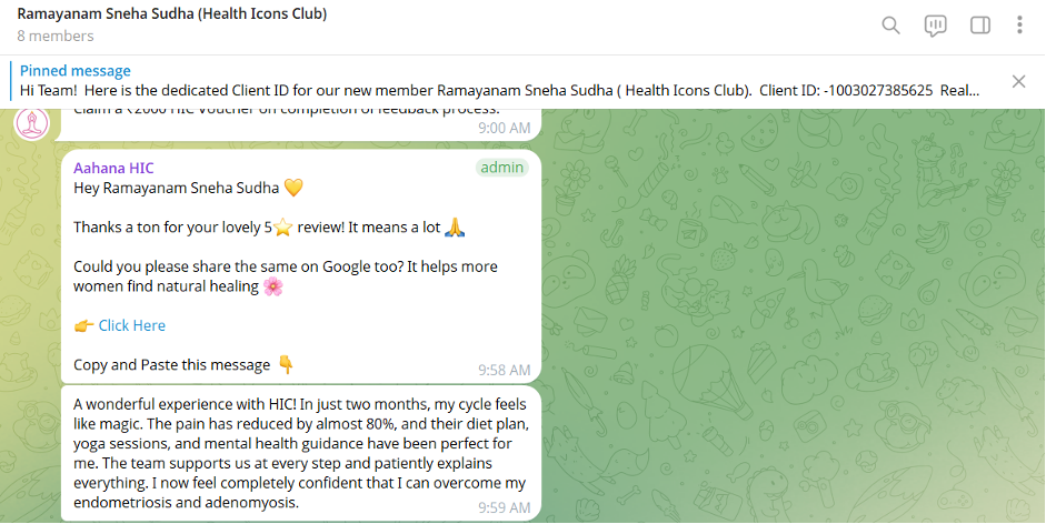 Client testimonial