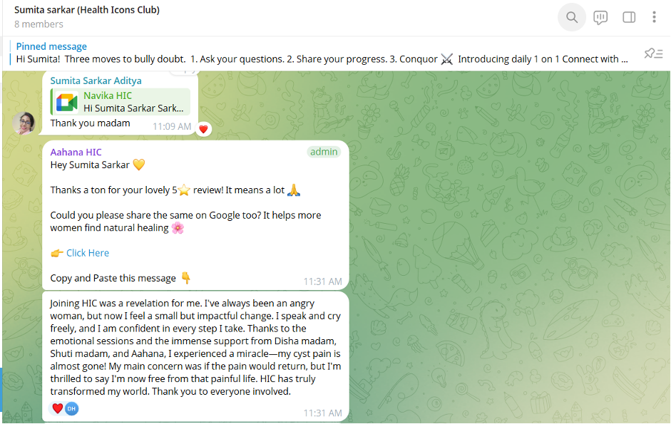 Client testimonial