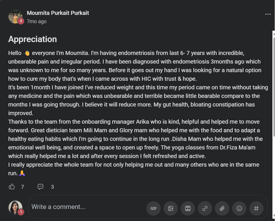 Client testimonial