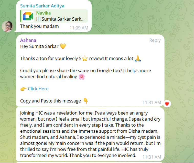 Client testimonial