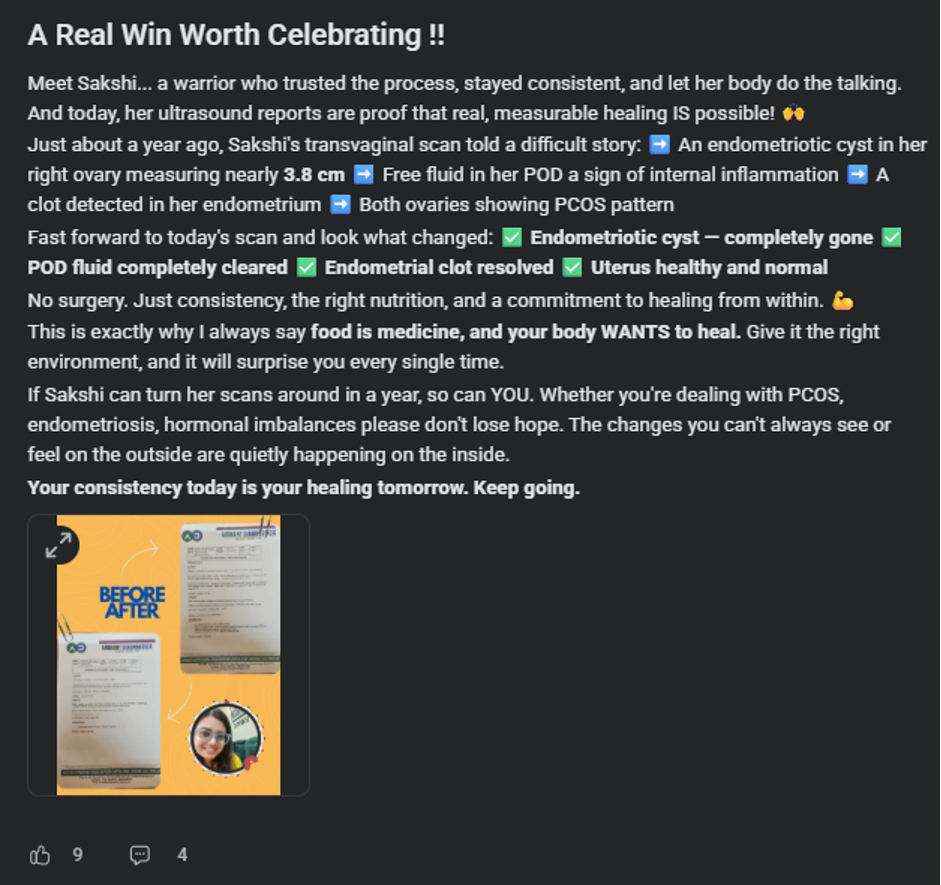 Client testimonial