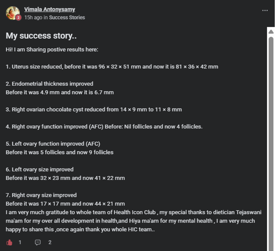 Client testimonial