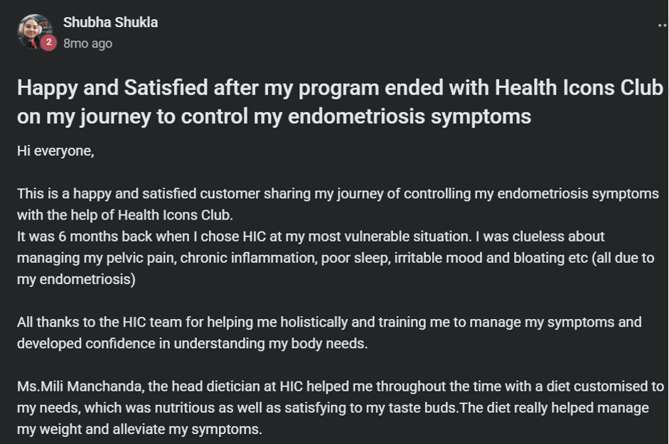 Client testimonial