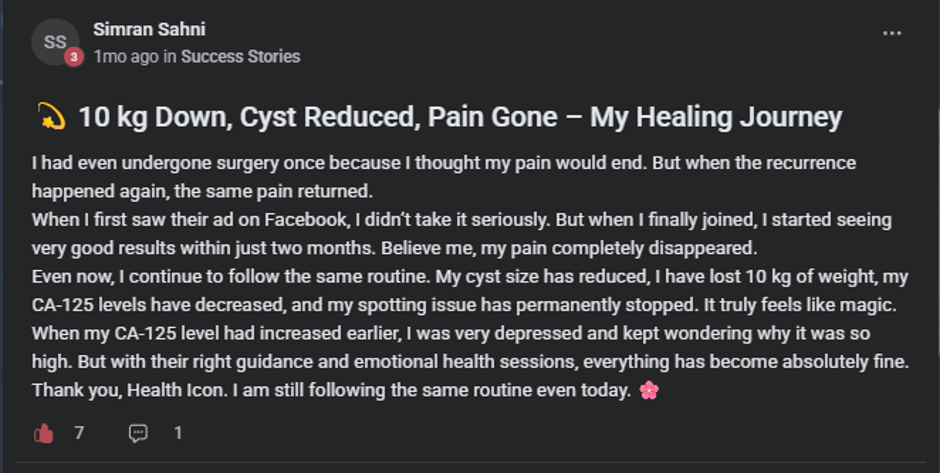 Client testimonial