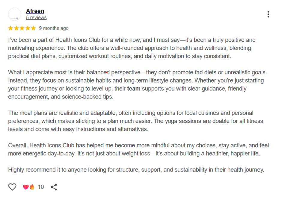 Client testimonial