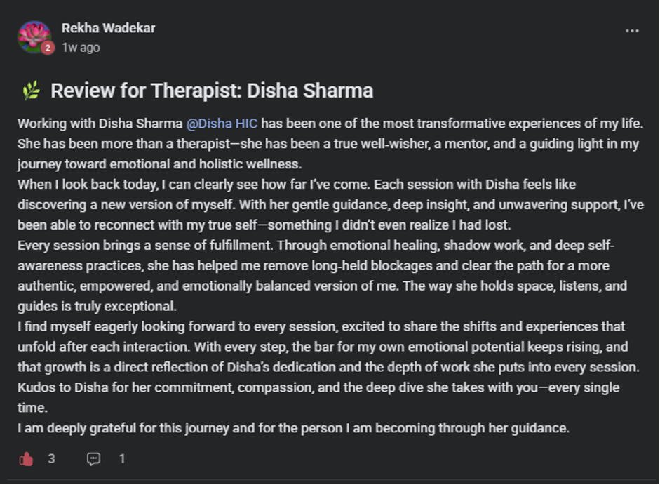 Client testimonial