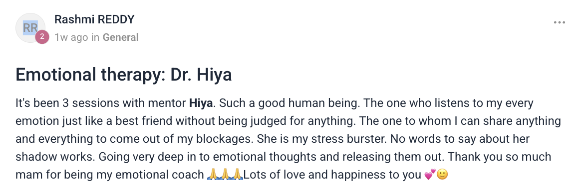 Client testimonial