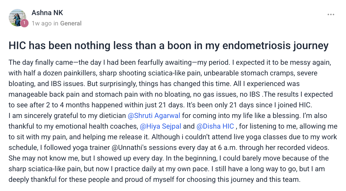 Client testimonial