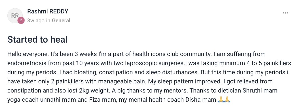Client testimonial