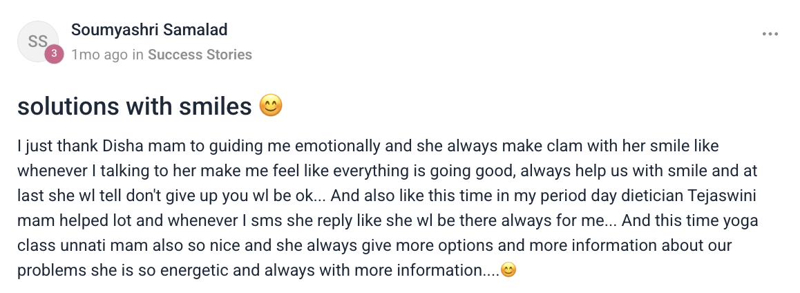 Client testimonial