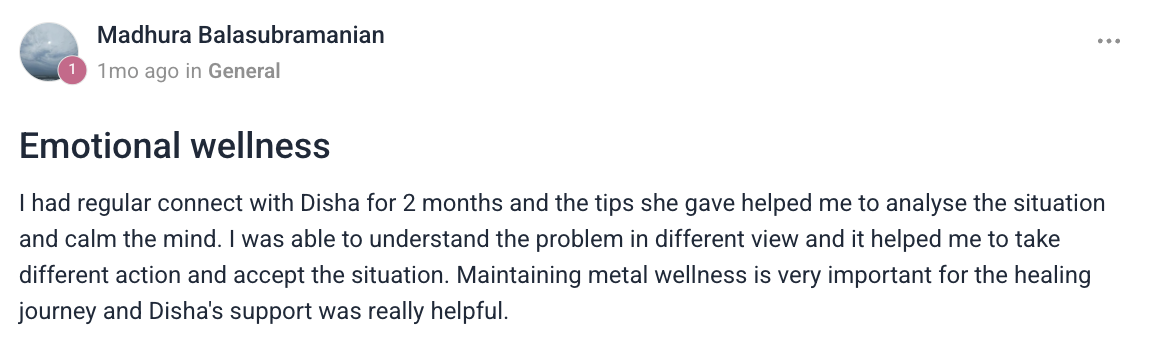 Client testimonial