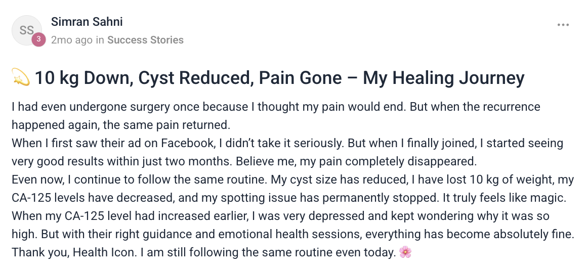 Client testimonial