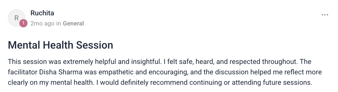 Client testimonial