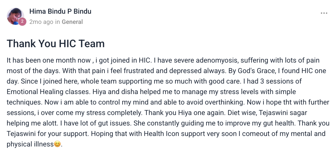 Client testimonial