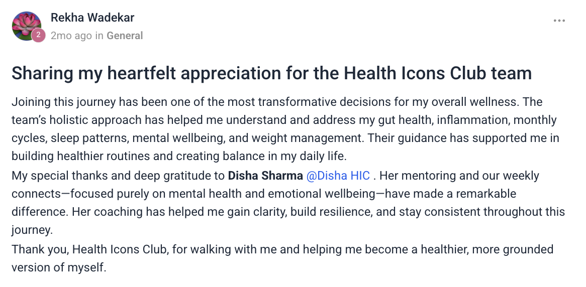 Client testimonial