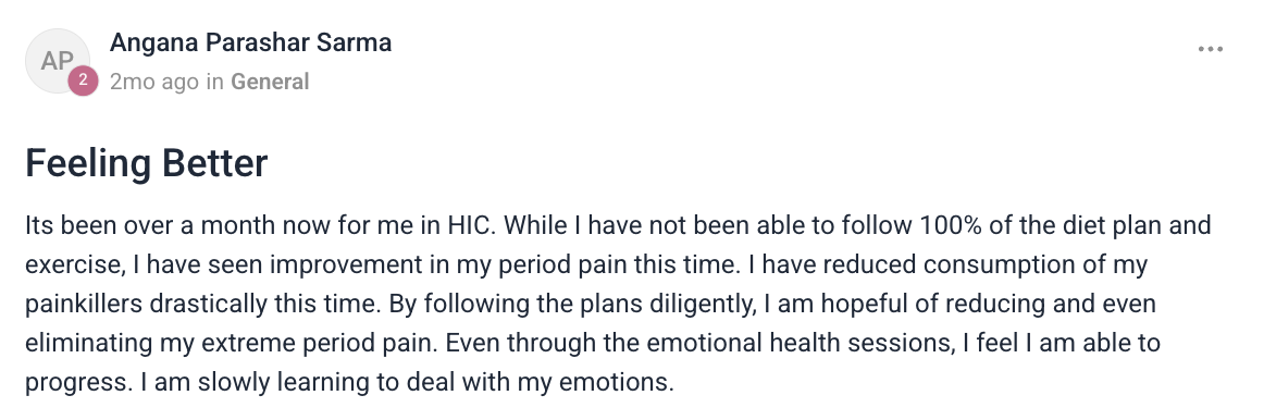 Client testimonial