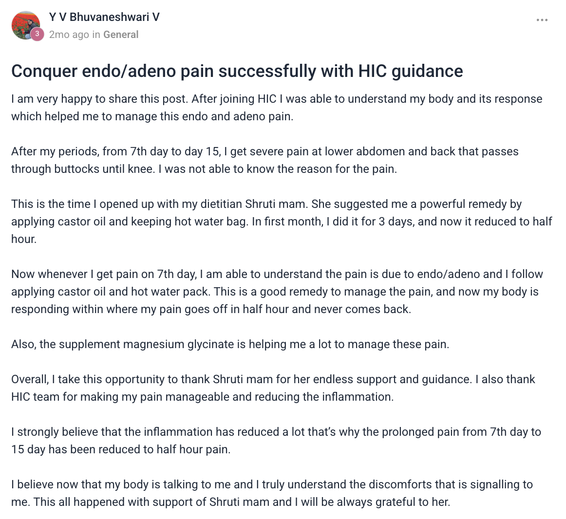 Client testimonial
