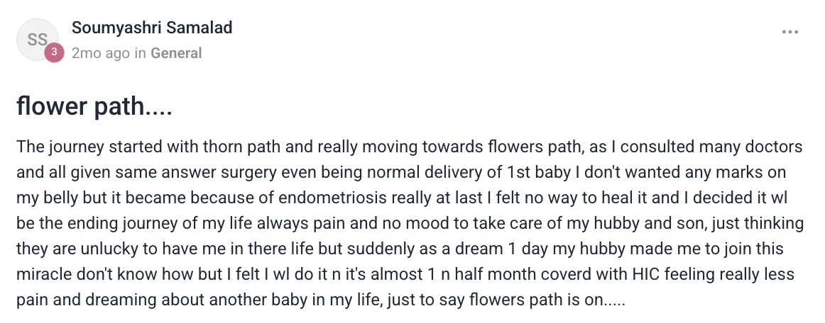 Client testimonial