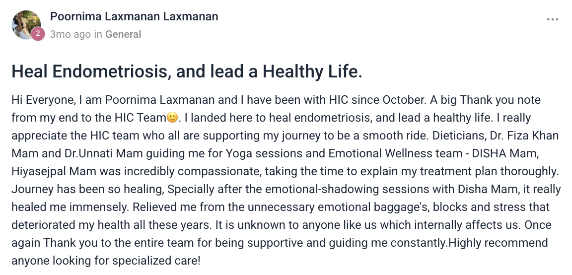 Client testimonial