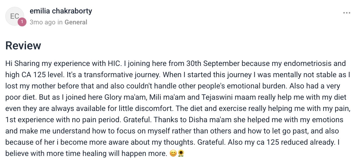 Client testimonial