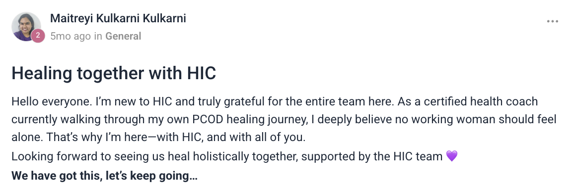 Client testimonial