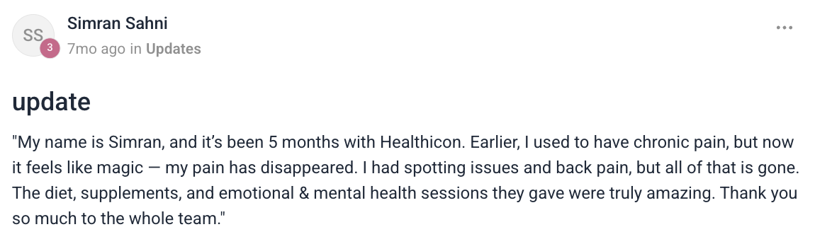 Client testimonial