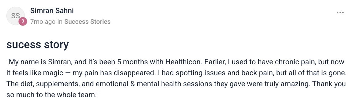 Client testimonial