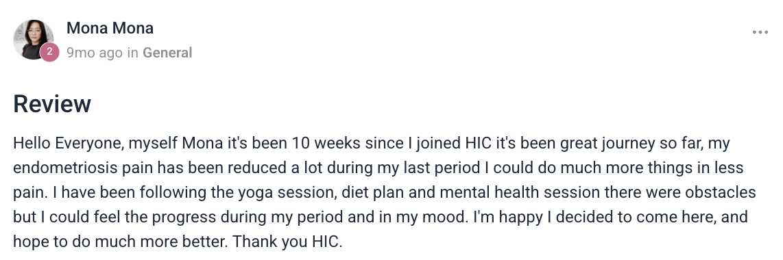 Client testimonial