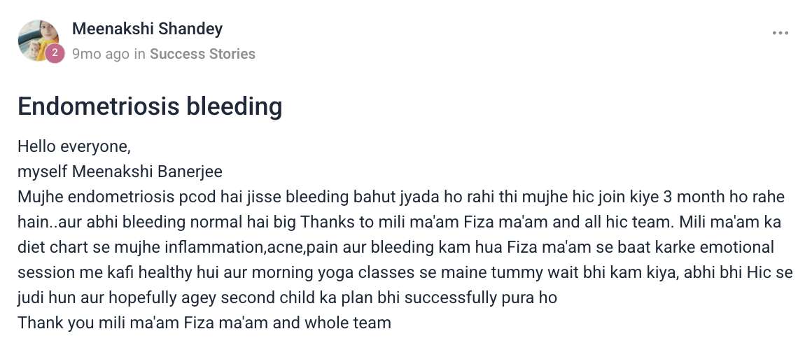 Client testimonial
