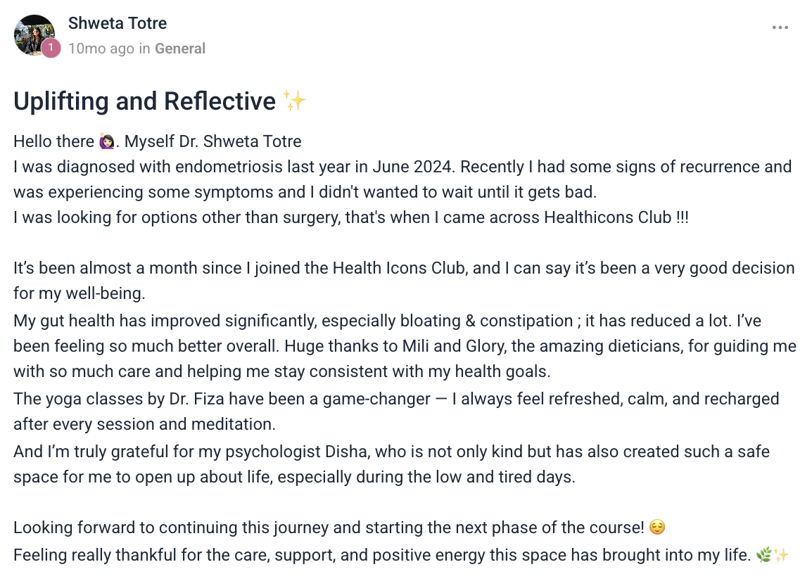 Client testimonial