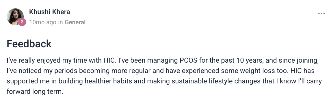 Client testimonial