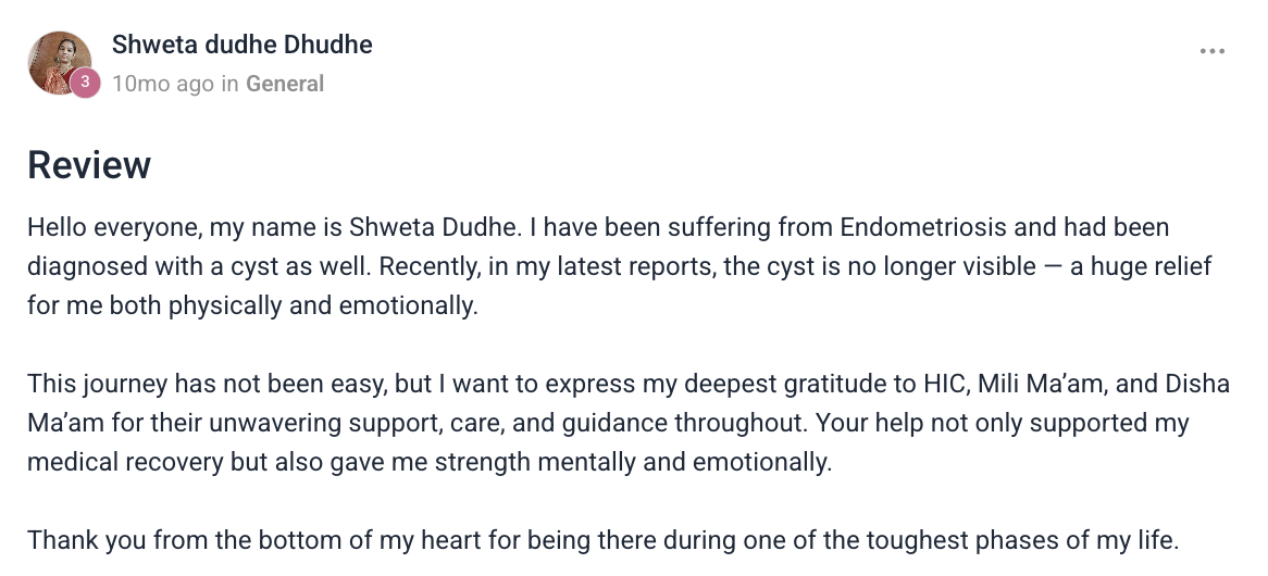 Client testimonial