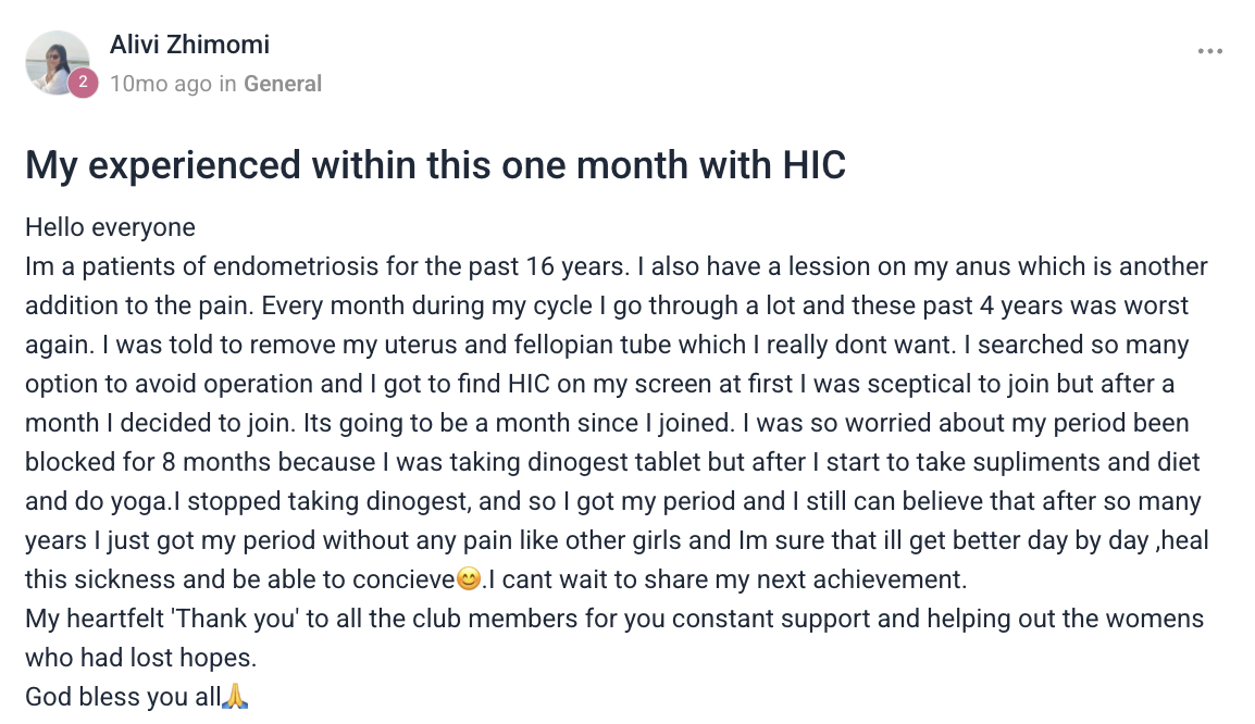 Client testimonial