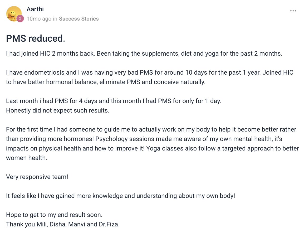 Client testimonial