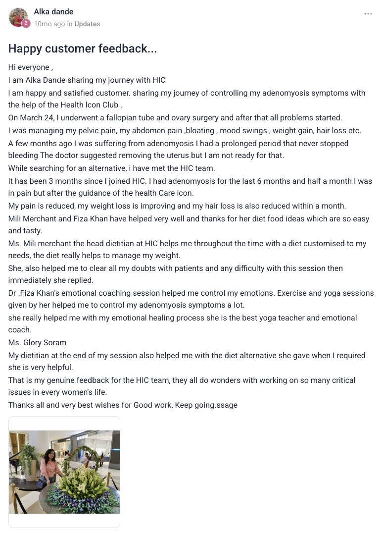 Client testimonial