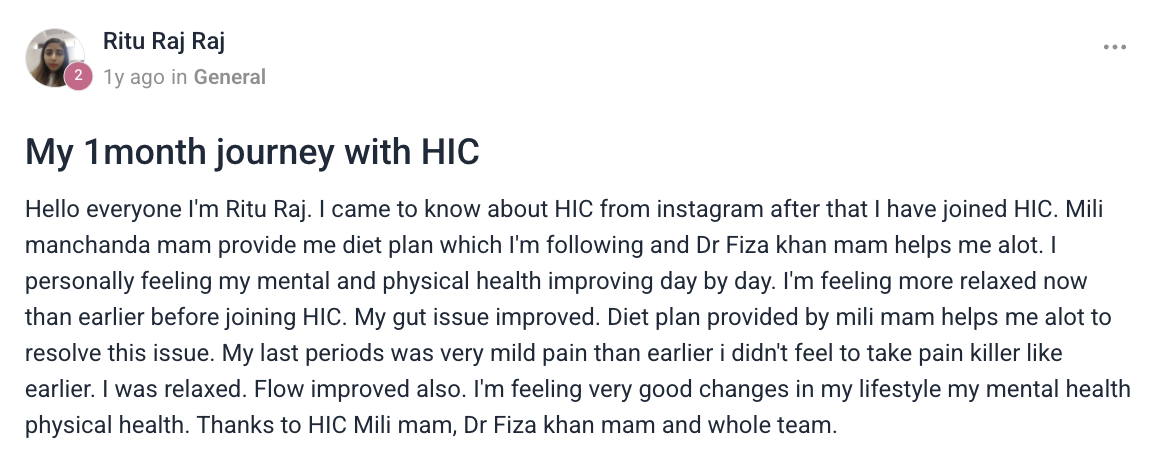 Client testimonial