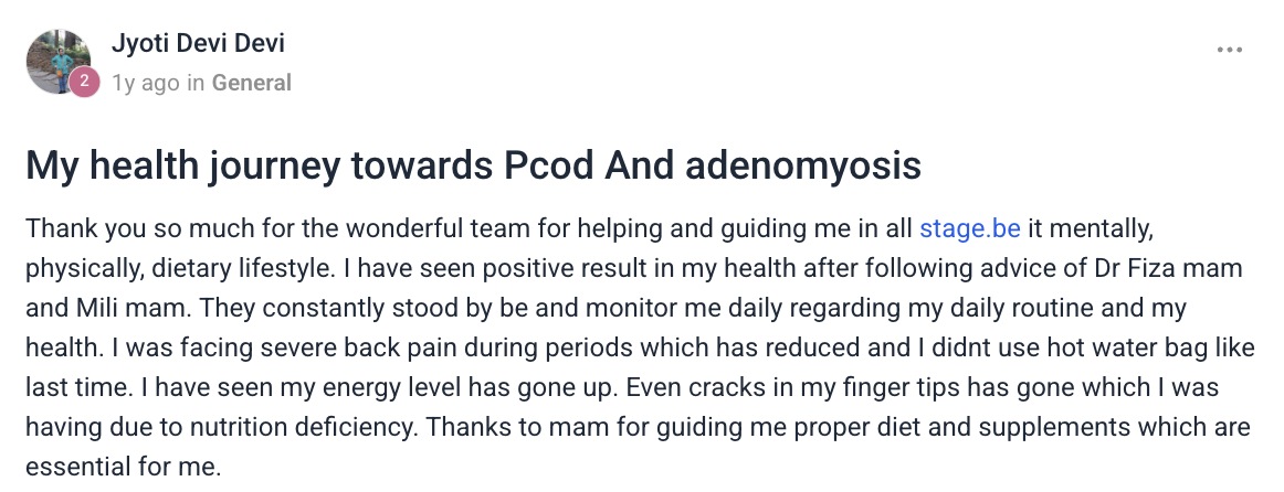 Client testimonial