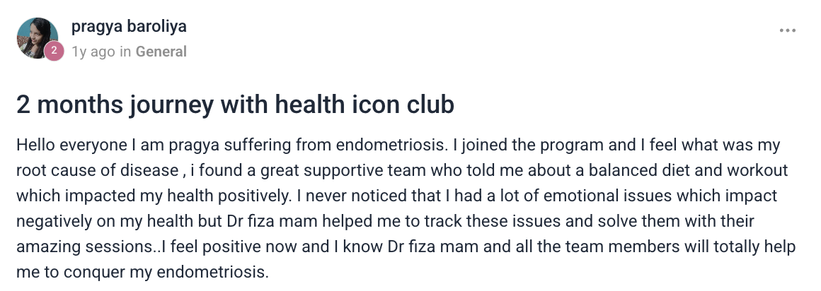 Client testimonial
