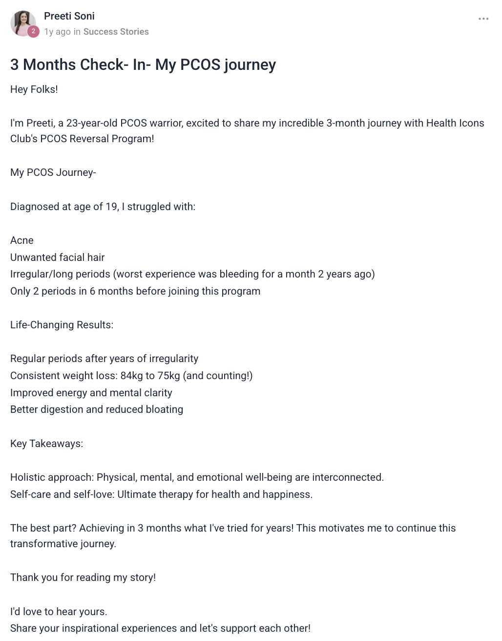 Client testimonial