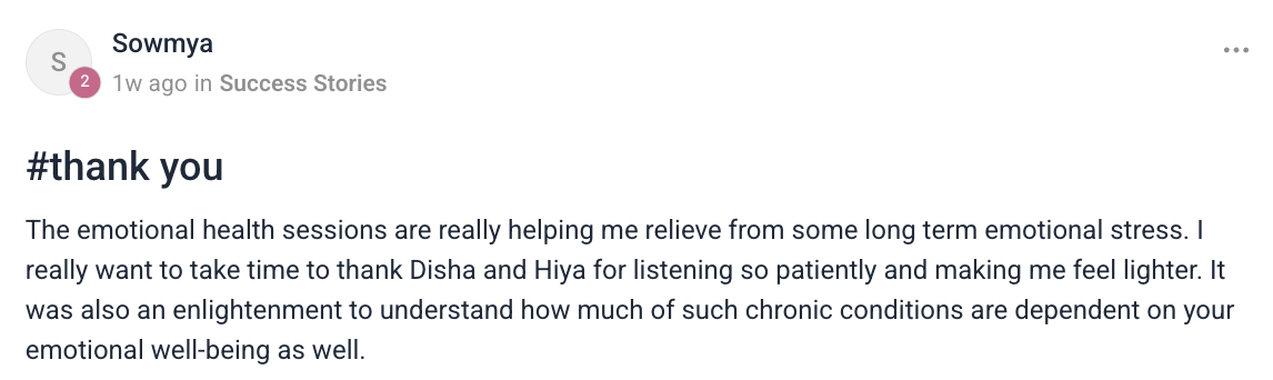 Client testimonial