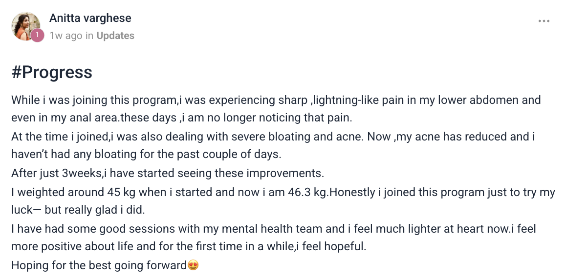 Client testimonial