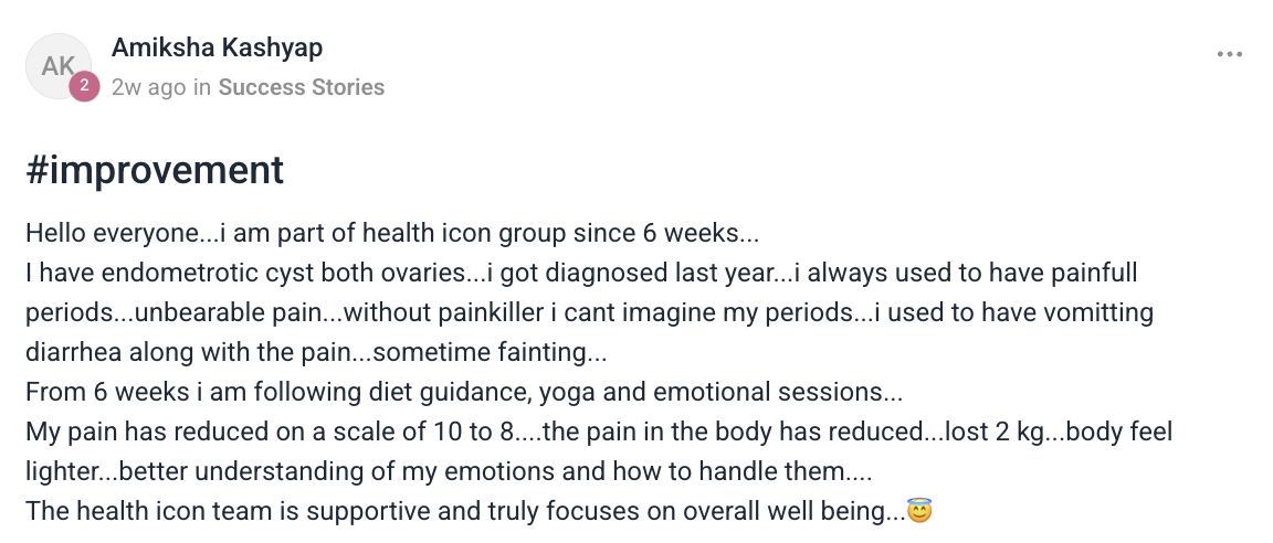 Client testimonial