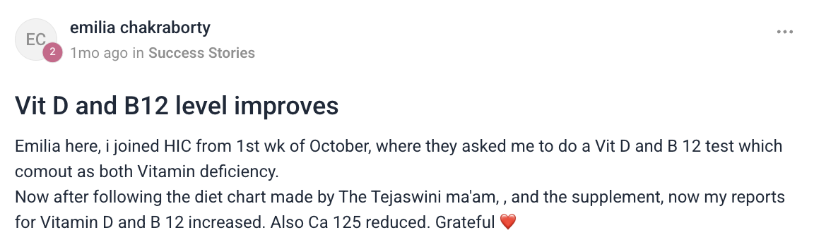 Client testimonial
