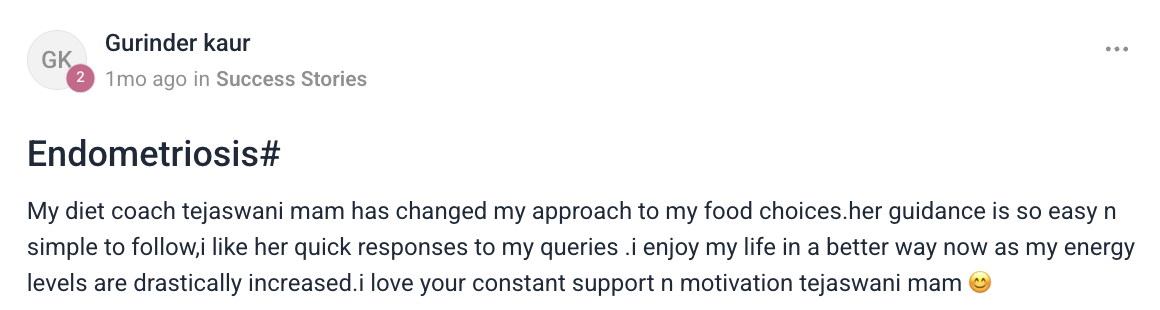 Client testimonial