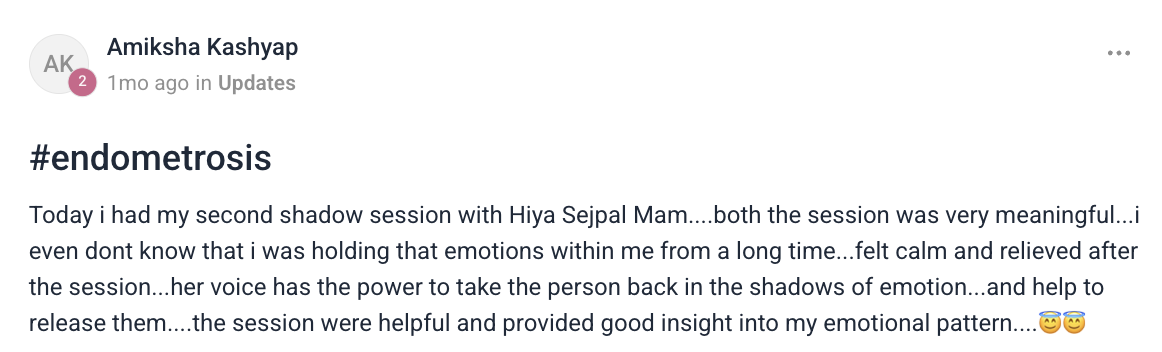 Client testimonial