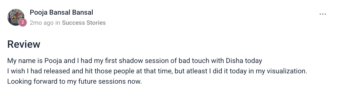 Client testimonial