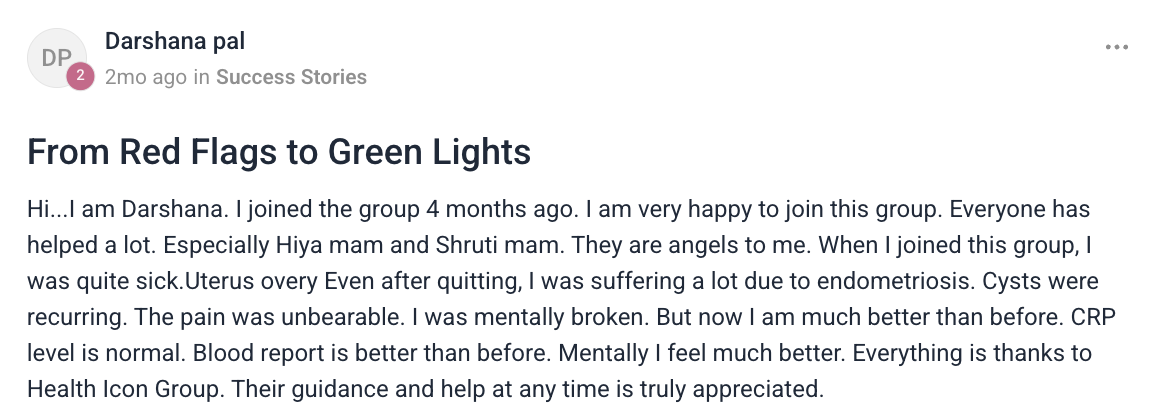 Client testimonial