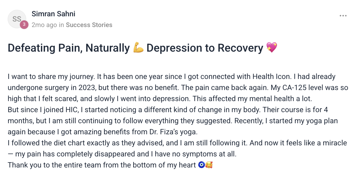 Client testimonial